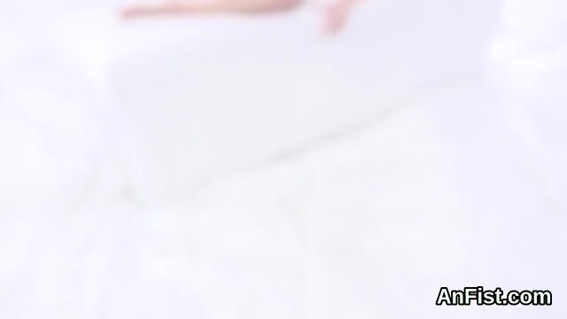 Wacky lesbian babes are fist fucking narrowed quims and anals