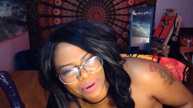 Young ebony SUB/DOM switch in heels titty fucking