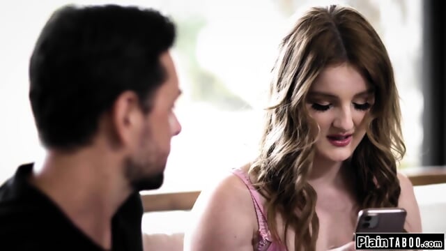 Creepy stepdad licks and take petite stepdaughters virginity