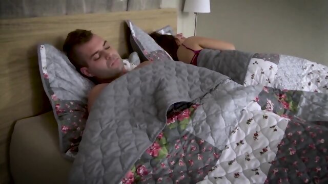 Mom and Son Share a Bed