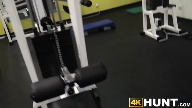 Ginger teen beauty plowed in gym while cuckold jock watches