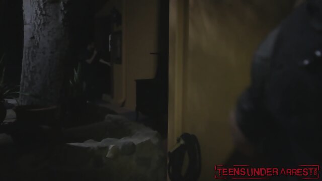 Teen babes fucked by police officers in exchange for freedom