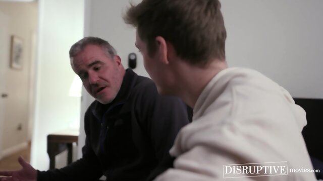 Stepuncle Dale Savage warms up virgin twink Jack Bailey with big load