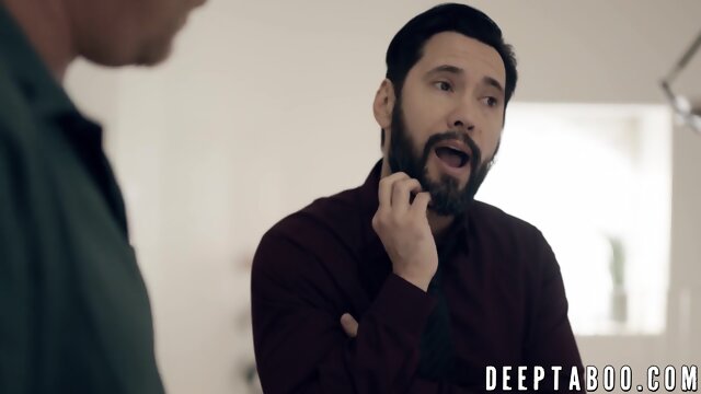 Beautiful Athena Rayne earns facial while stepdad watches