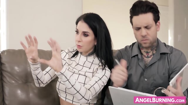 Sleazy alternative husband and wife banging their babysitter