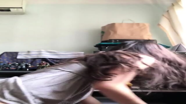 asian girl riding in private room